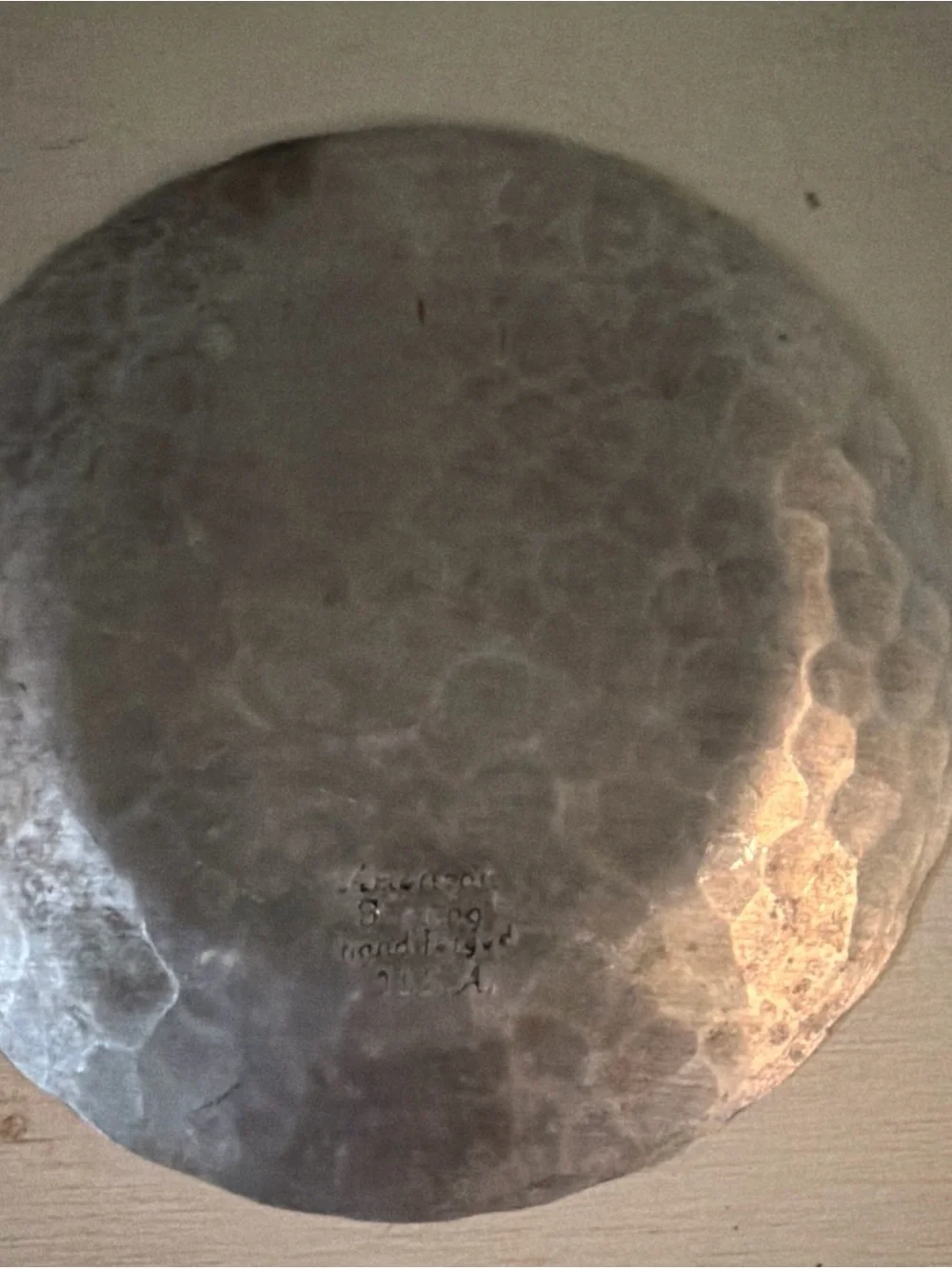 American Forging, Hand Forged in the USA, 6 inch Diameter Christmas Plate.